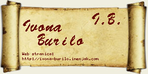 Ivona Burilo vizit kartica